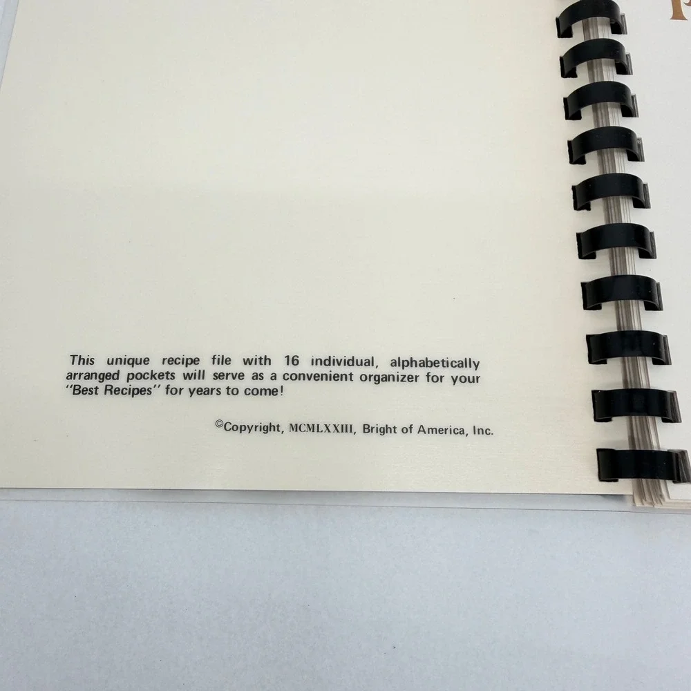 Bright of America Best Recipes File Organizer 1973 VTG Retro Kitchen‎ NOS in Box